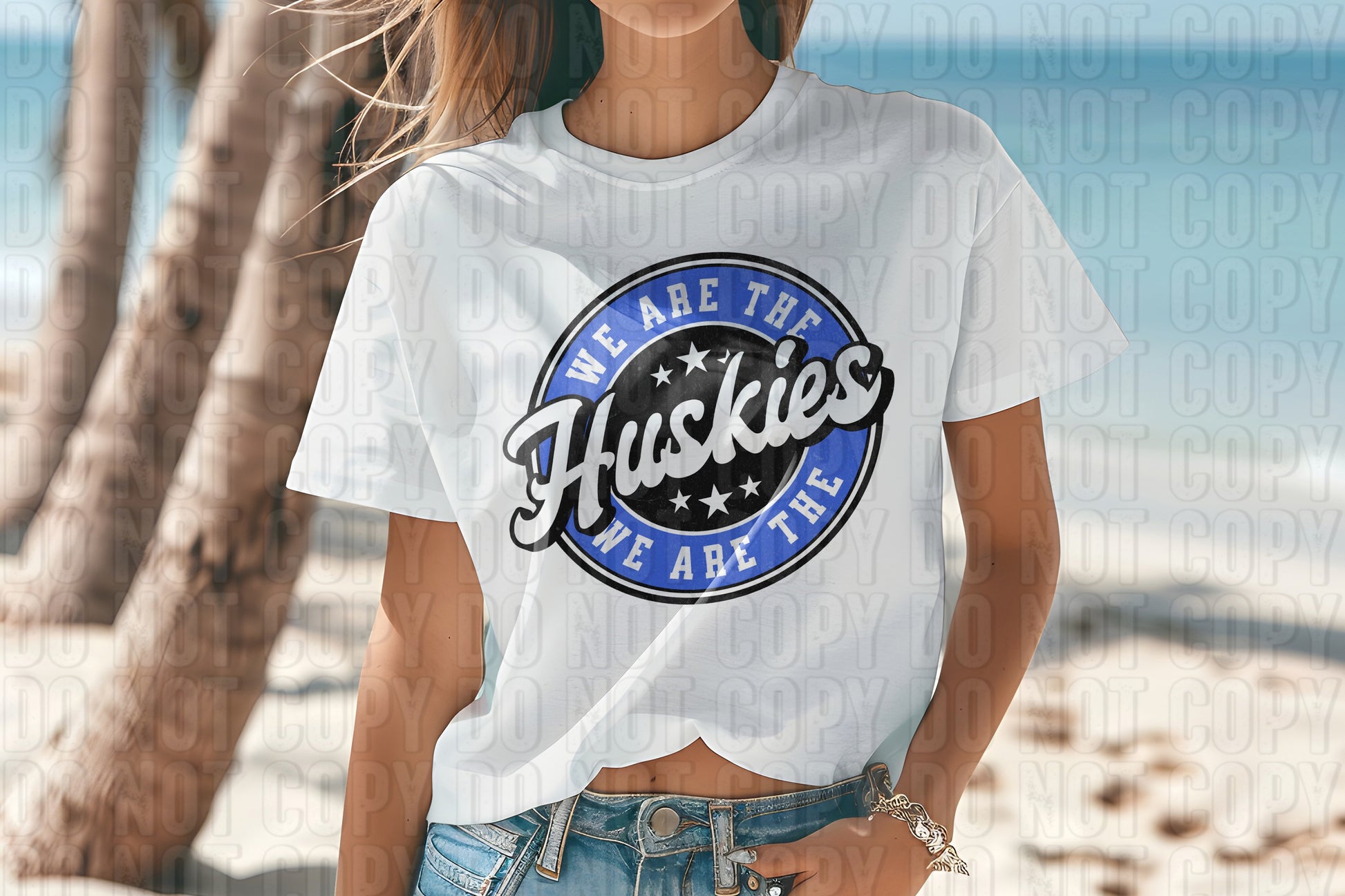 Huskies Blue Black DTF Transfer