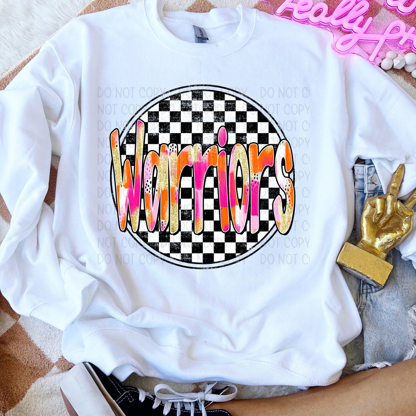 Preppy Checker Mascots DTF Transfer