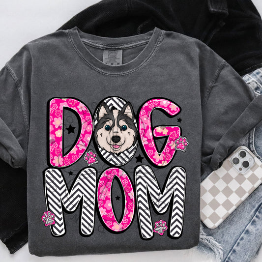 Dog Mom Husky DTF Transfer
