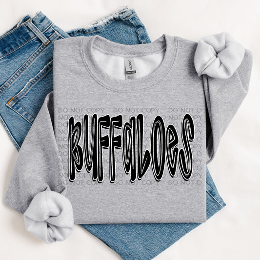 Buffaloes Retro Doodle DTF Transfer