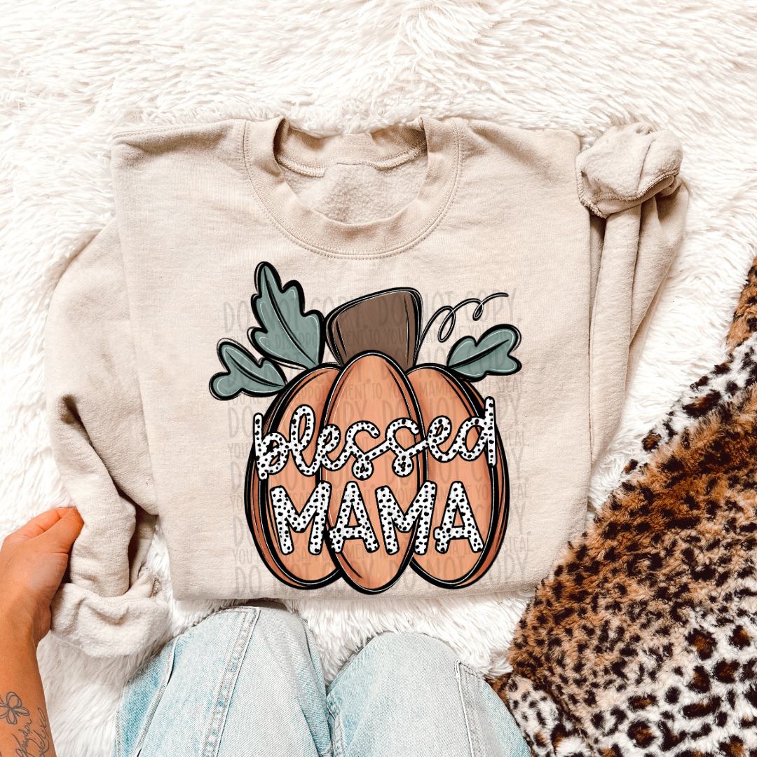 Blessed Mama Dalmatian Pumpkin DTF Transfer