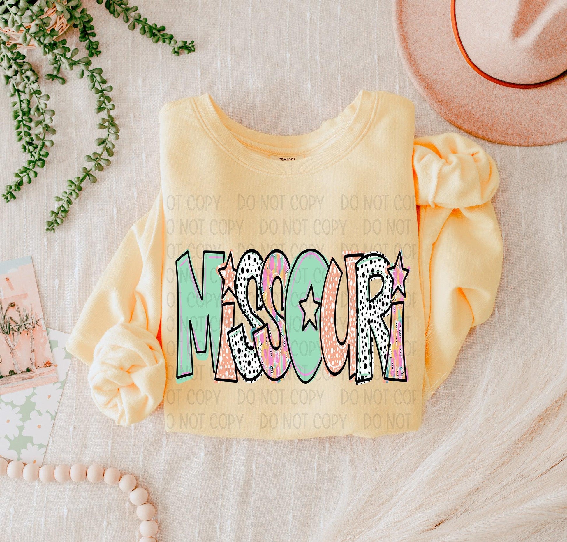 Missouri Bright Doodle State DTF Transfer