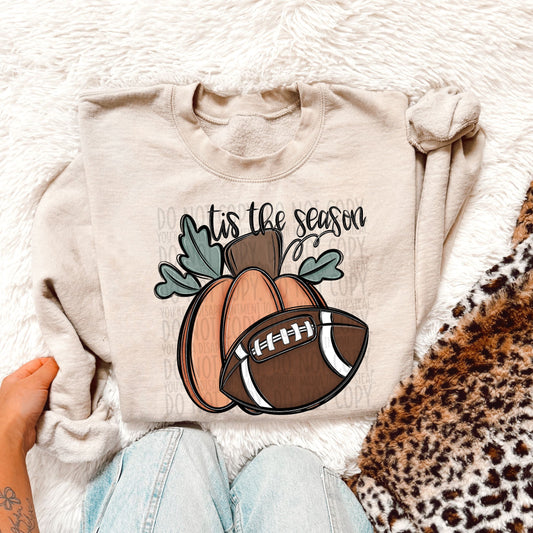 Tis The Season Football Pumpkin DTF Transfer