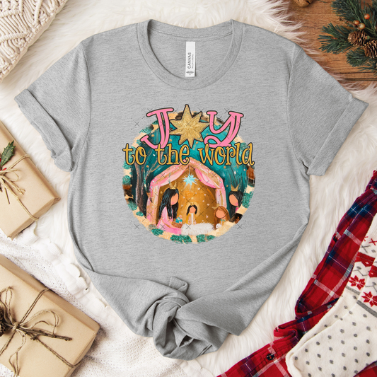 Joy To The World Leopard DTF Transfer