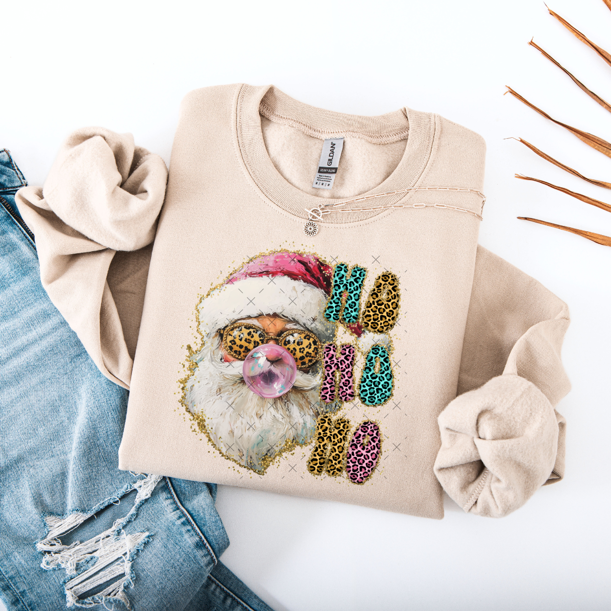 Ho Ho Ho Cheetah Santa DTF Transfer