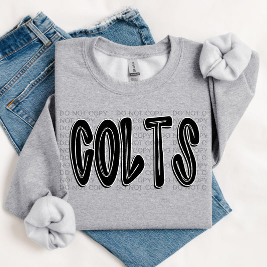 Colts Retro Doodle DTF Transfer