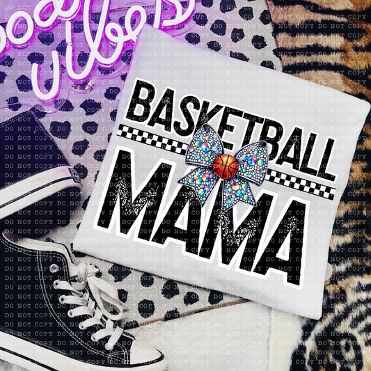 Basketball Mama Rhinestone Bow DTF Transfer