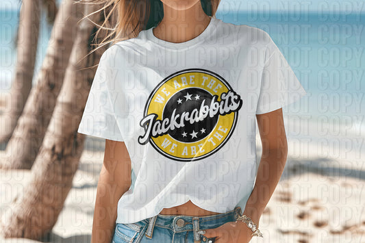 Jackrabbits Yellow Black DTF Transfer