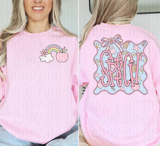 Speech Seersucker Occupation Front/Back DTF Transfer