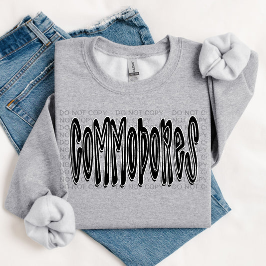 Commodores Retro Doodle DTF Transfer
