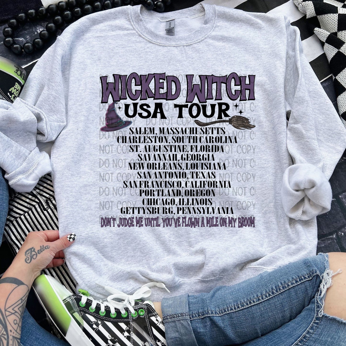 Wicked Witch USA Tour DTF Transfer