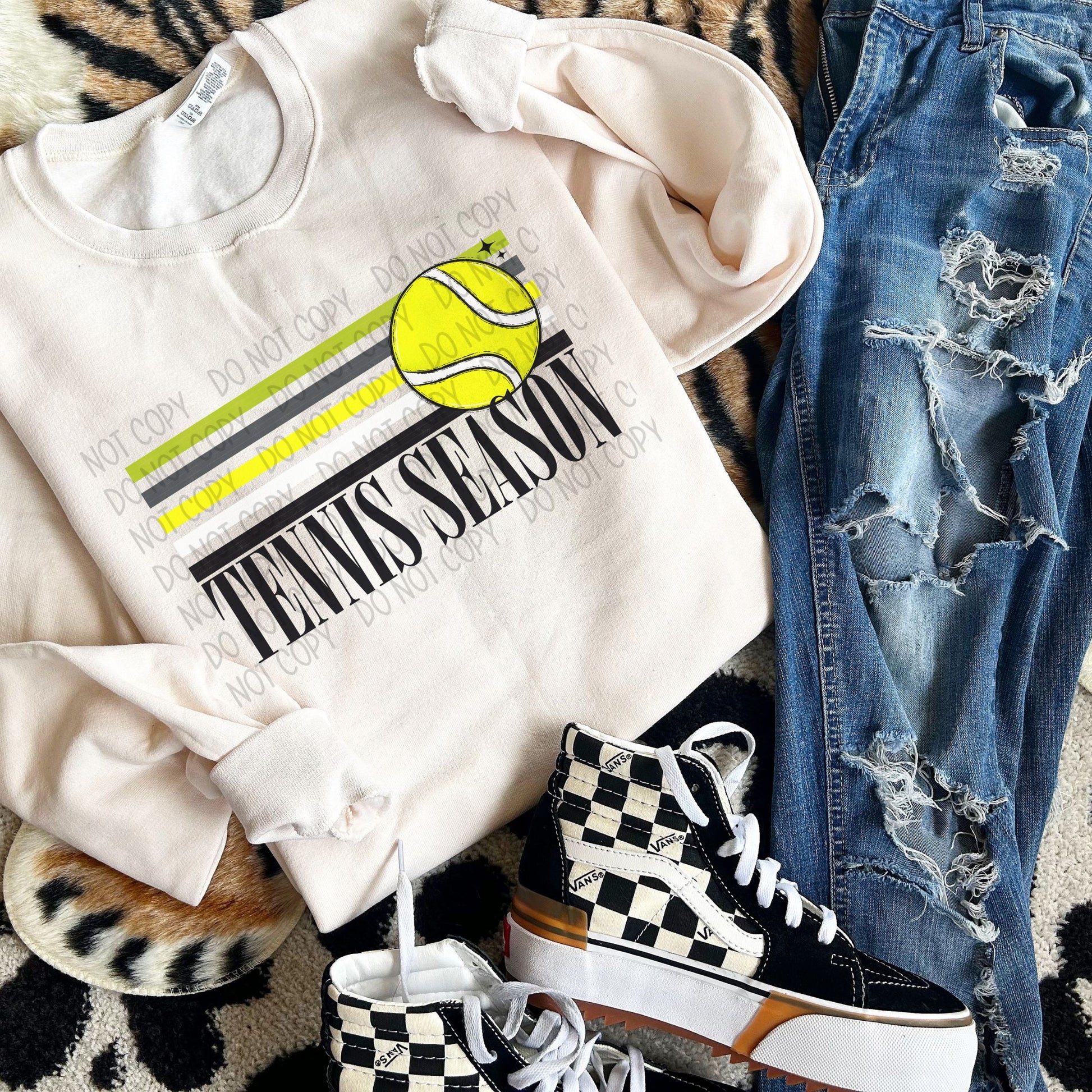 Tennis Season Stripes DTF Transfer