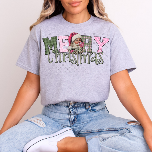 Mery Christmas Santa Bubblegum DTF Transfer