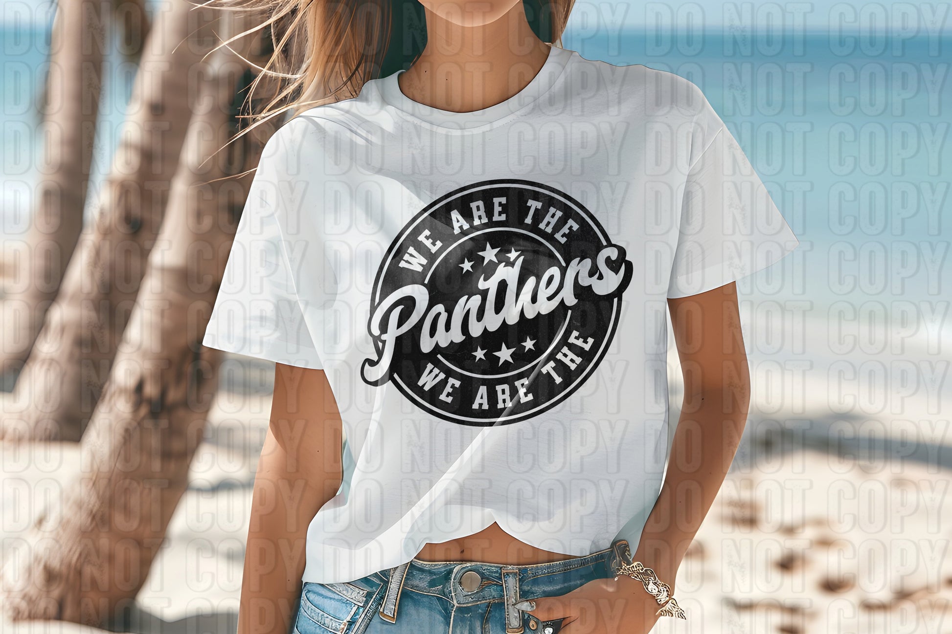 Panthers Black DTF Transfer