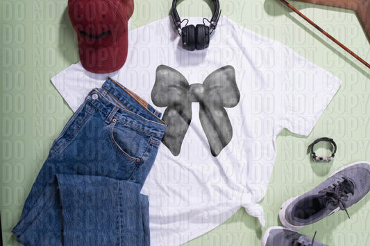 Cheer Bow Black DTF Transfer