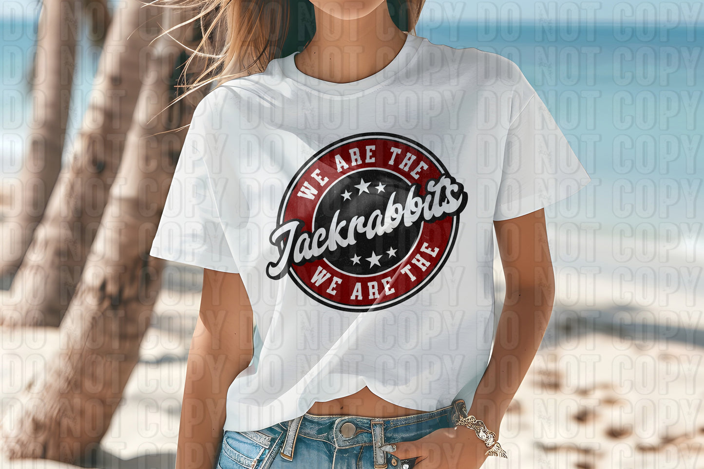 Jackrabbits Red Black DTF Transfer