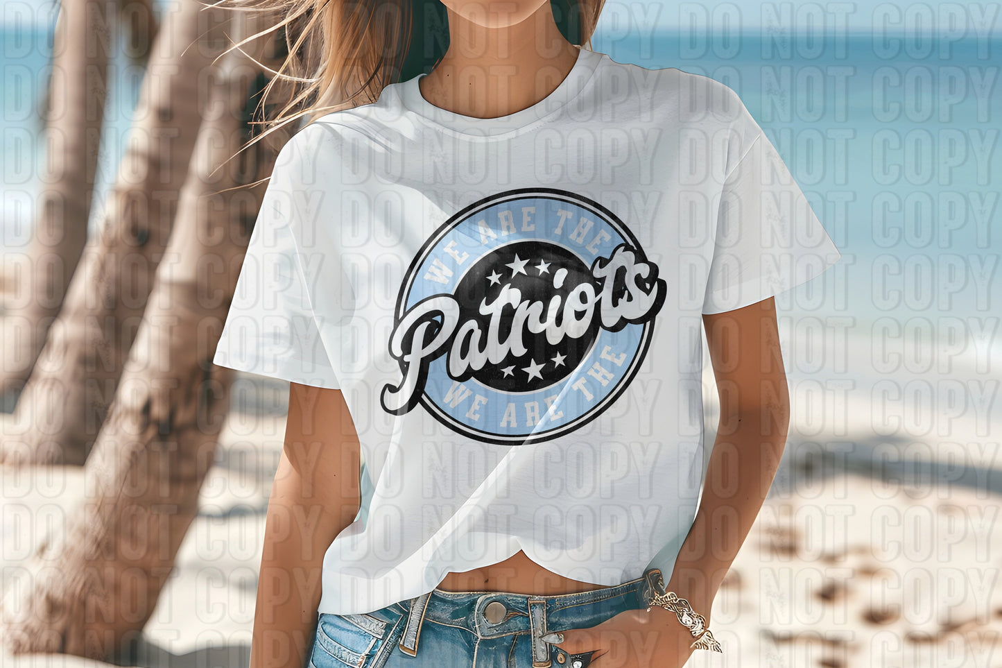 Patriots Columbia Blue DTF Transfer