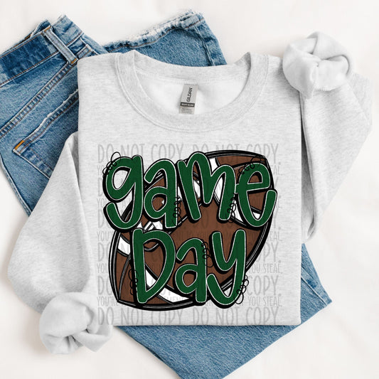 Game Day Football Forest Green DTF Transfer