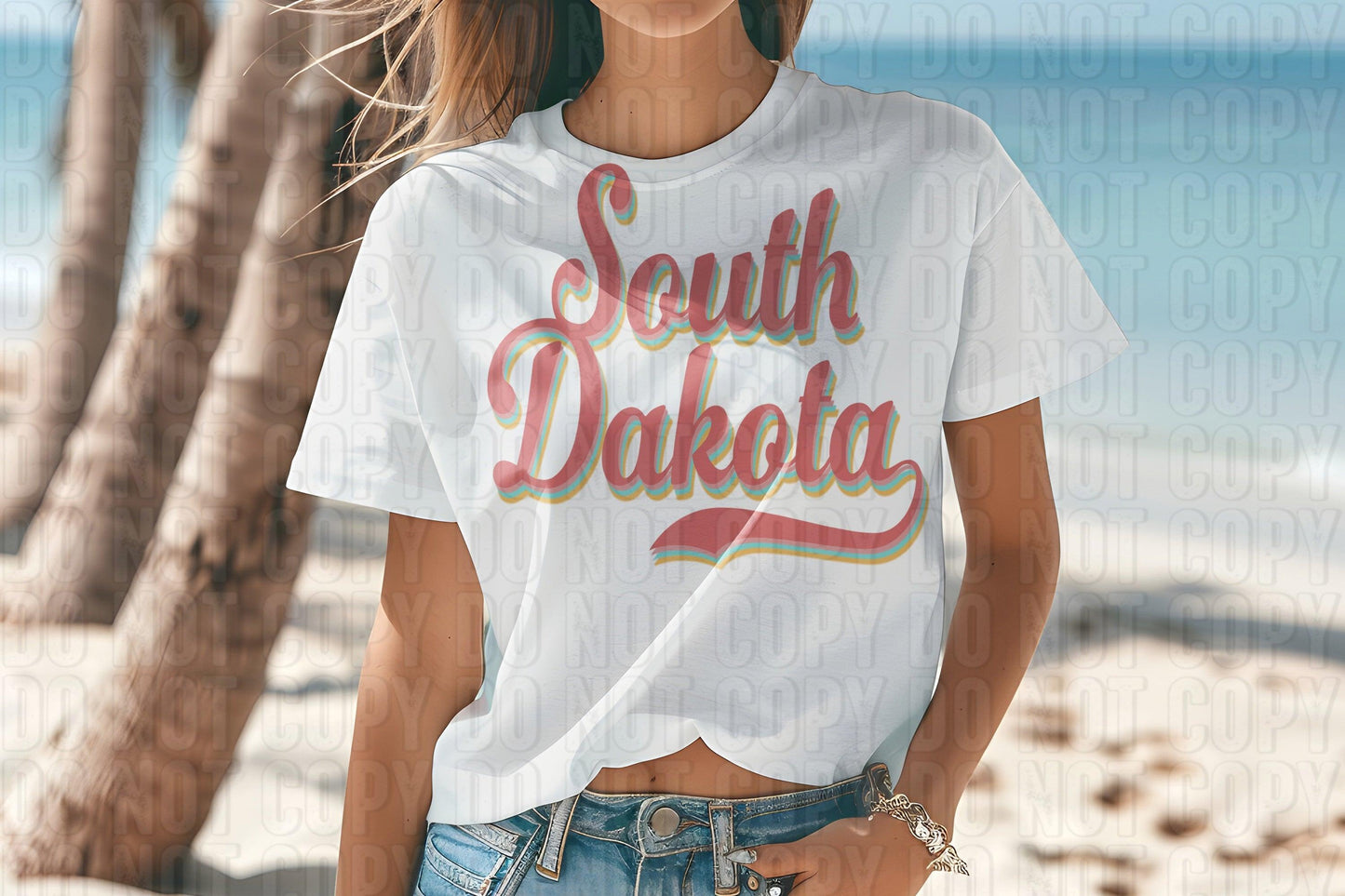 Boho Cursive States DTF Transfer