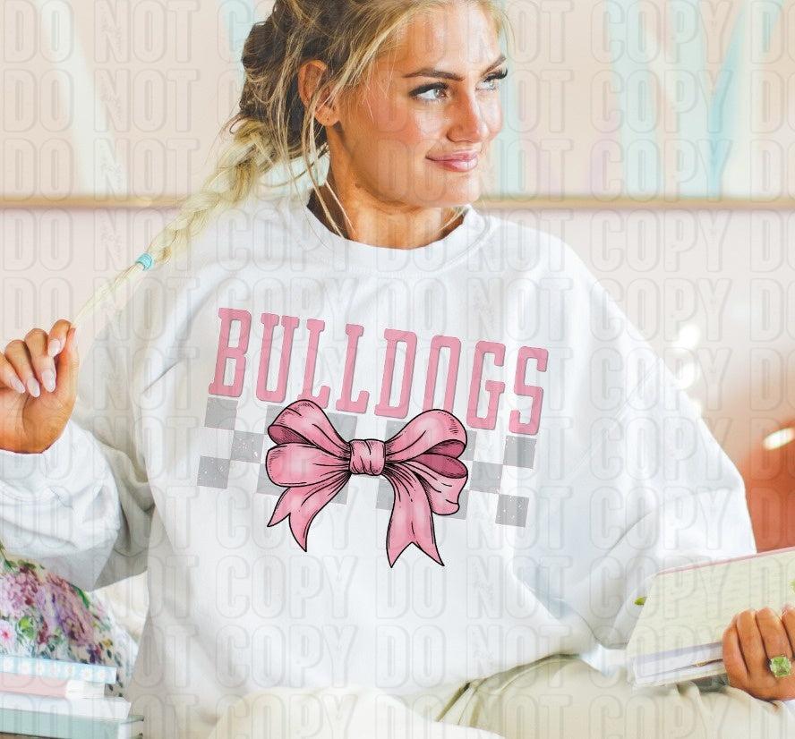 Coquette Bow Checkered Mascots DTF Transfer