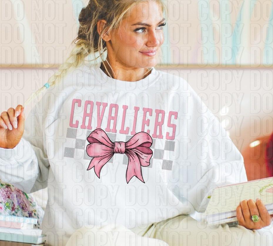 Coquette Bow Checkered Mascots DTF Transfer