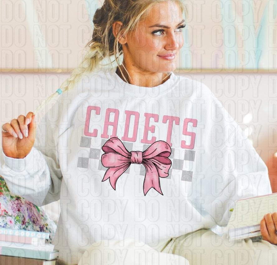 Coquette Bow Checkered Mascots DTF Transfer