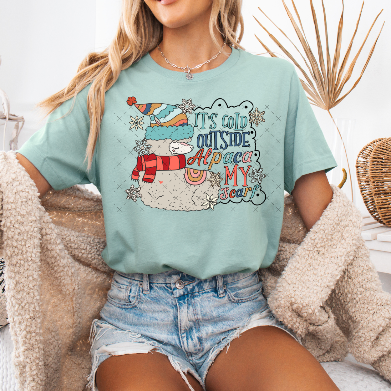 It's Cold Outside Alpaca My Scarf DTF Transfer