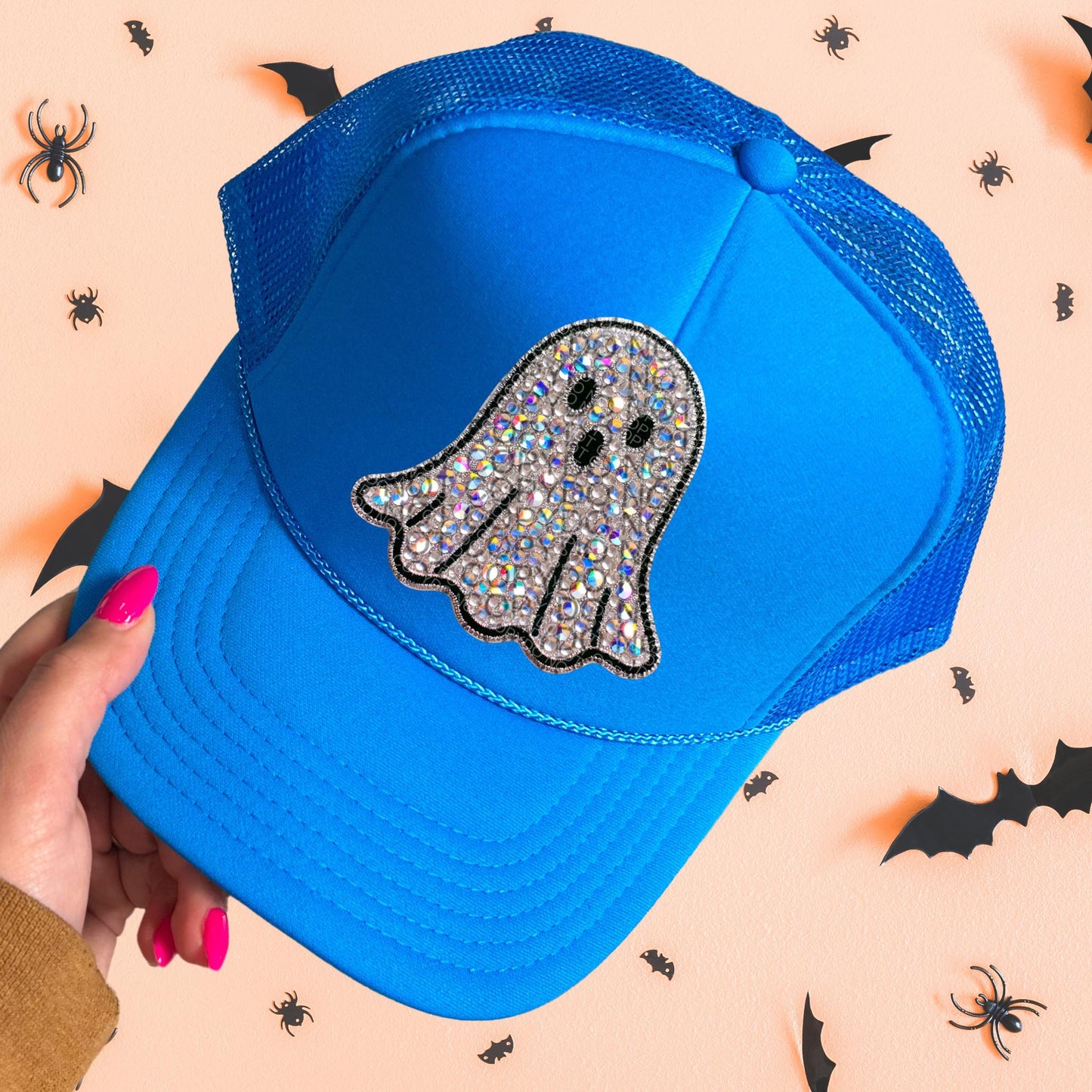 Ghost Sequined Hat Patch DTF Transfer