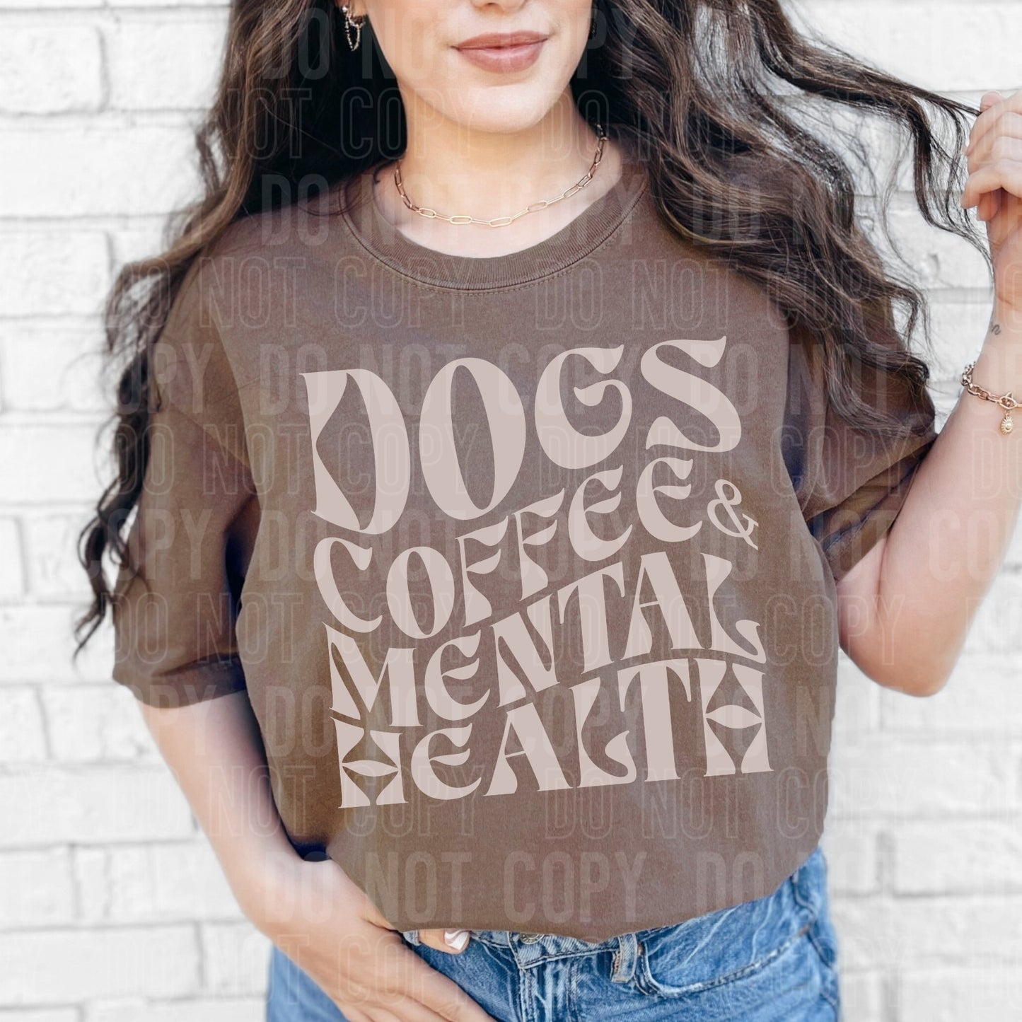 Dogs Coffee & Mental Health DTF Transfer