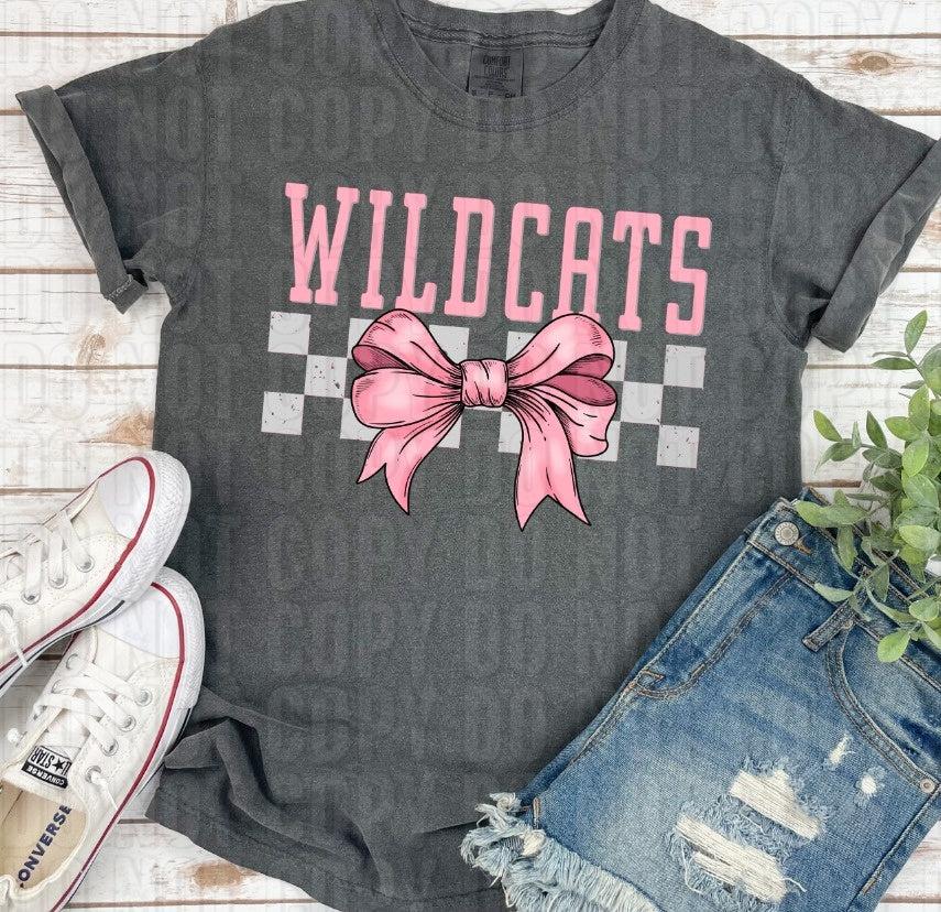 Coquette Bow Checkered Mascots DTF Transfer