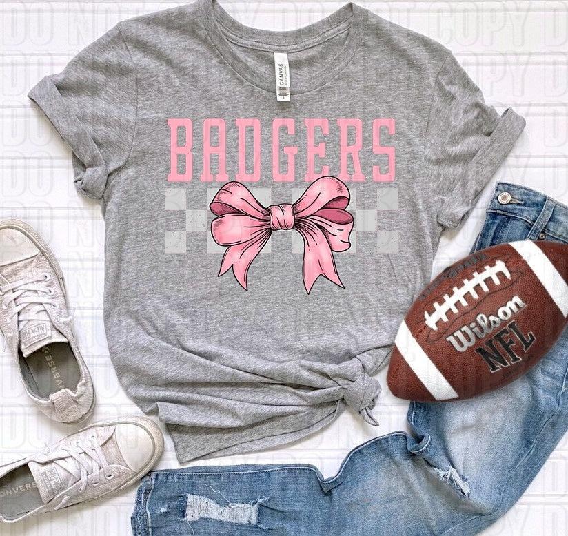 Coquette Bow Checkered Mascots DTF Transfer