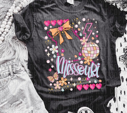 Missouri Preppy Disco State DTF Transfer