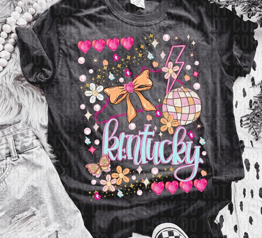 Kentucky Preppy Disco State DTF Transfer