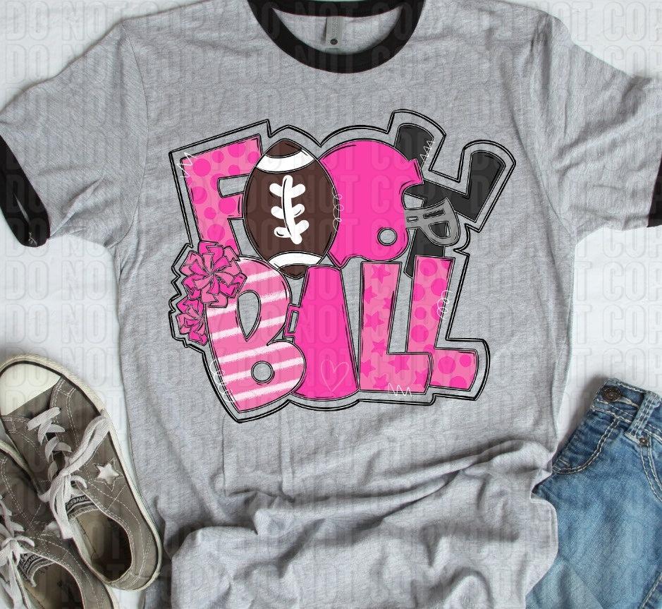 Football Pink DTF Transfer