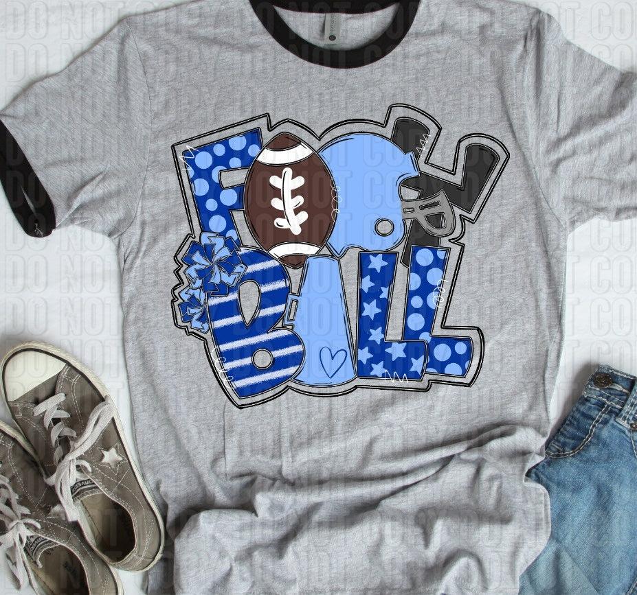 Football Blue DTF Transfer