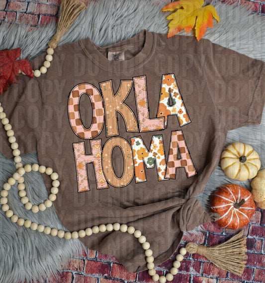 Oklahoma Fall Boho State DTF Transfer