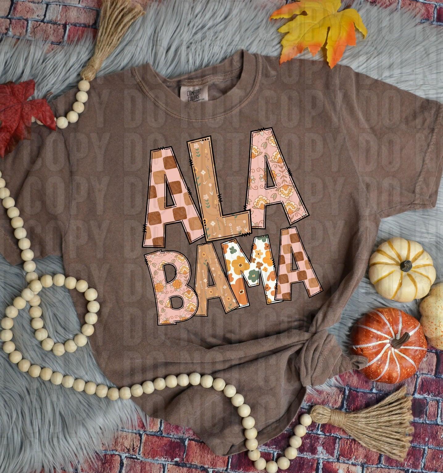 Alabama Fall Boho State DTF Transfer