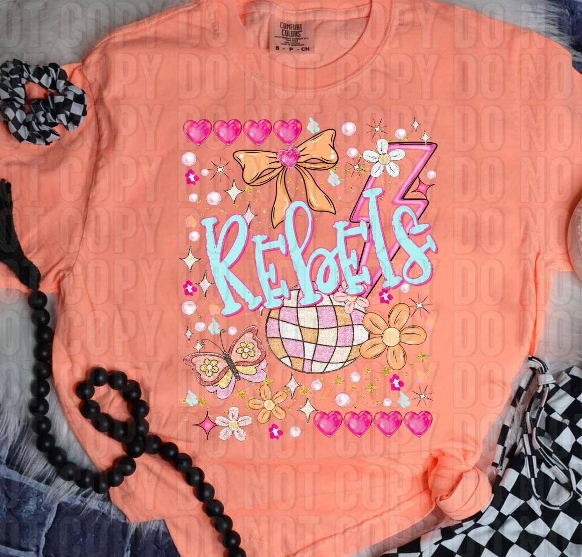 Rebels Preppy Disco Mascot DTF Transfer