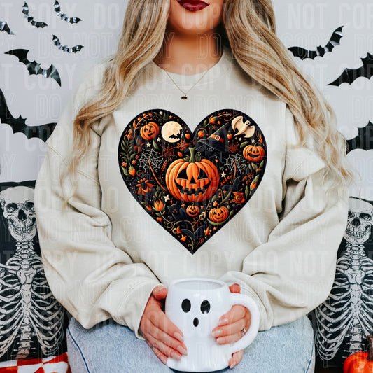 Halloween Heart DTF Transfer