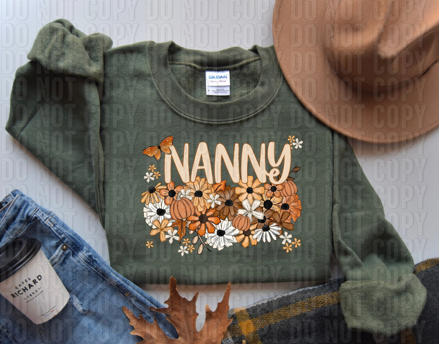 Nanny Fall Pumpkin Name DTF Transfer