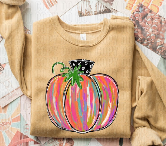 Colorful Pumpkin DTF Transfer