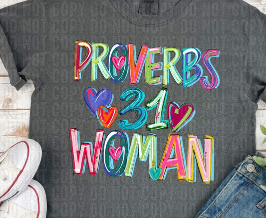 Proverbs 31 Woman Cheery Word DTF Transfer