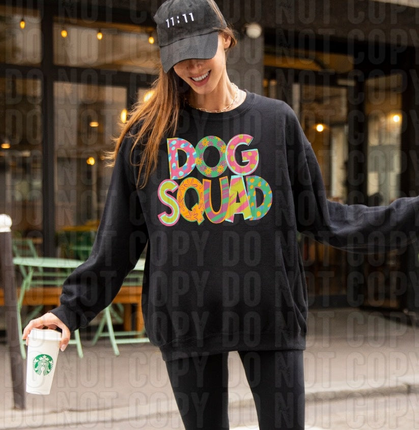 Dog Squad Colorful DTF Transfer