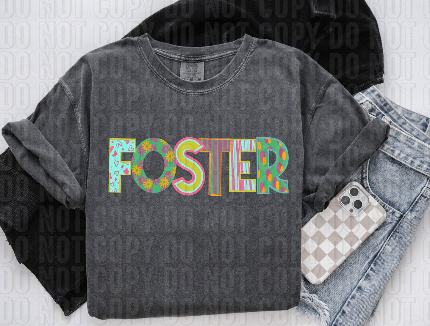 Foster Pattern Play Words DTF Transfer