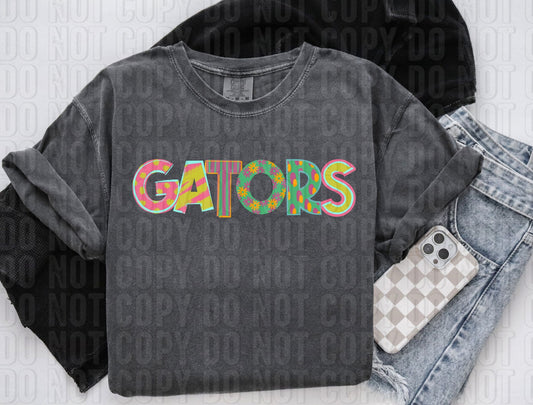 Gators Pattern Play Mascots DTF Transfer