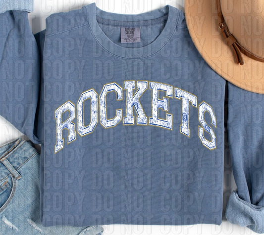 Rockets White Grunge DTF Transfer