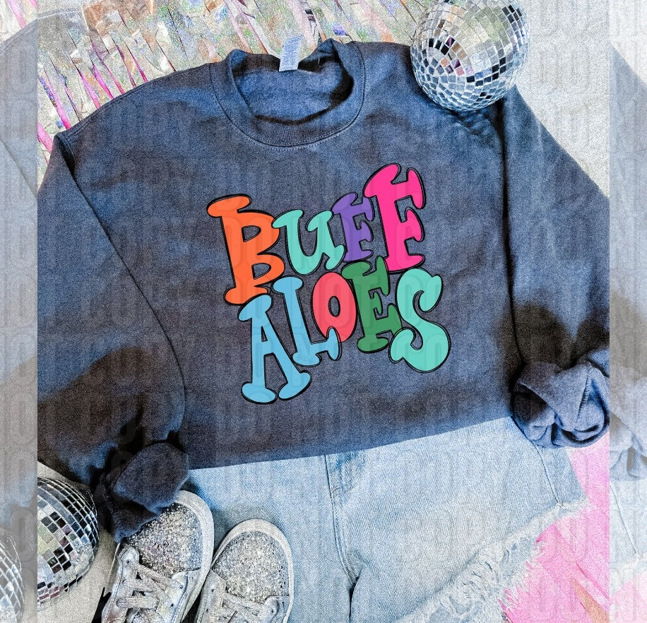 Buffaloes Colorful Mascot DTF Transfer