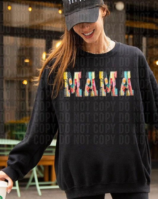 Mama Patchwork Applique DTF Transfer