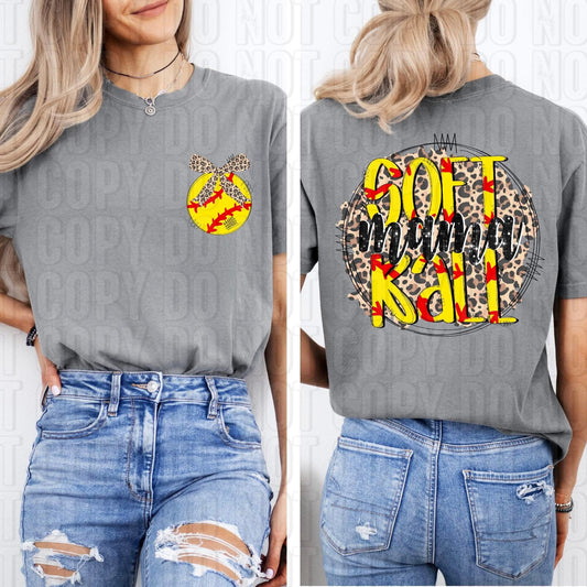 Softball Mama Front/Back DTF Transfer