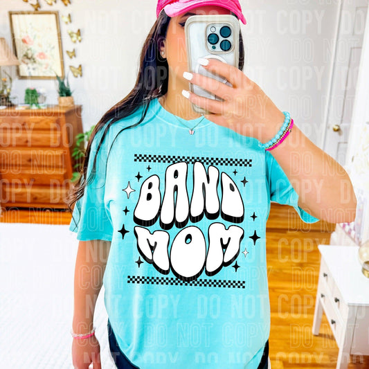 Band Mom Checker DTF Transfer